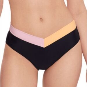 Salt + Cove Black and Pink Colorblock Bikini